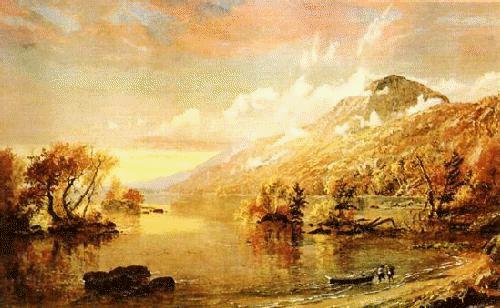 Jasper Cropsey Lake George Norge oil painting art